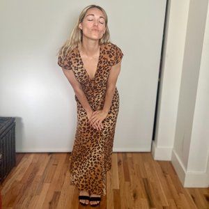 & Other Stories Leopard Wrap Dress